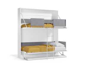Pensiero Twin Wall Bunk Bed with Desk