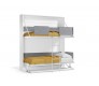 Pensiero Twin Wall Bunk Bed with Desk