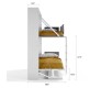 Pensiero Twin Wall Bunk Bed with Desk