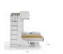 Castello Twin Over Full Wall Bunk Bed with Desk
