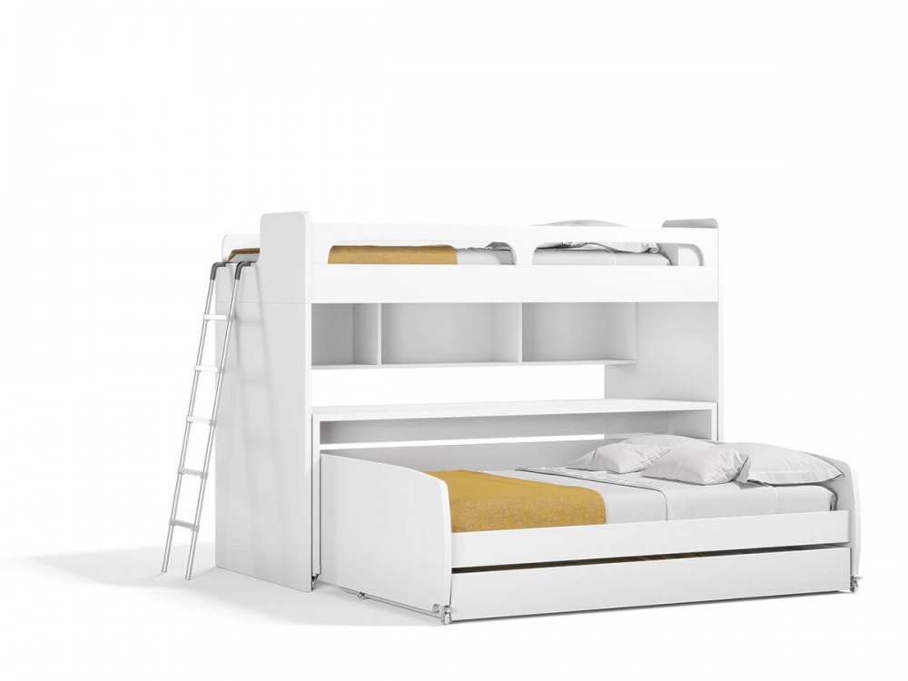 Twin Bunk Bed Over Full Xl Sofa, Bunk Beds With Trundle And Desk