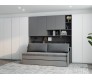 Eco Compact Full/Full XL Sofa Bed and Cabinet System