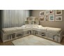 Booth Twin Corner Bed and Storage Hutch Set