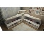 Booth Twin Corner Bed and Storage Hutch Set