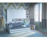 Compact Twin XL Sofa bed and Cabinets Wall System