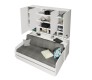 Compact Twin XL Sofa bed and Cabinets Wall System