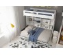 Castello Twin Over Full Wall Bunk Bed with Desk