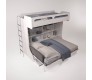 Castello Twin Over Full Wall Bunk Bed with Desk