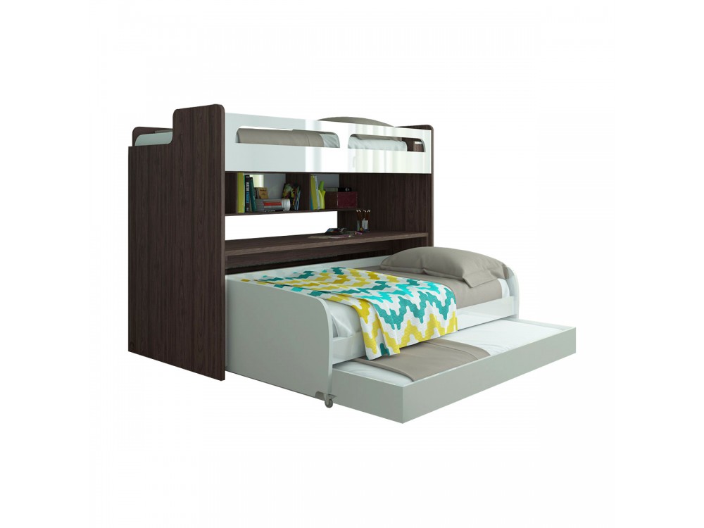 gautreau twin triple bunk bed with trundle